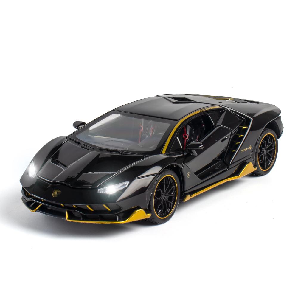 1/24 Lamborghini In League Car Sportive Diecast Sound Model & Light Pull Back Car Toy for Children's Hot Wheel LP770