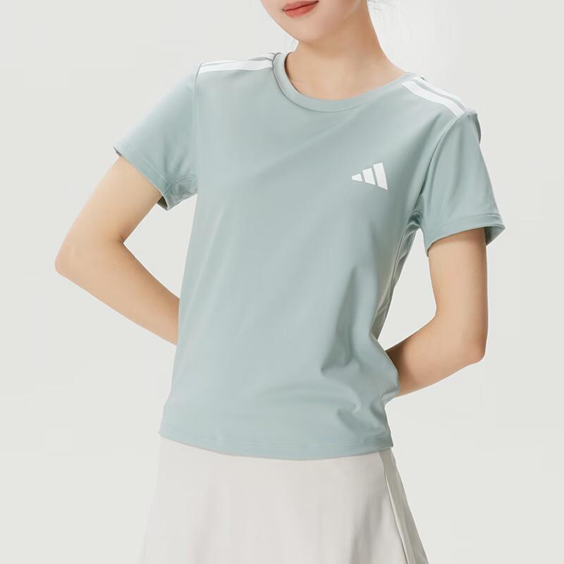 adidas Спортивная тренировочная удобная дышащая влагоотводящая быстросохнущая футболка женские топы KC7641