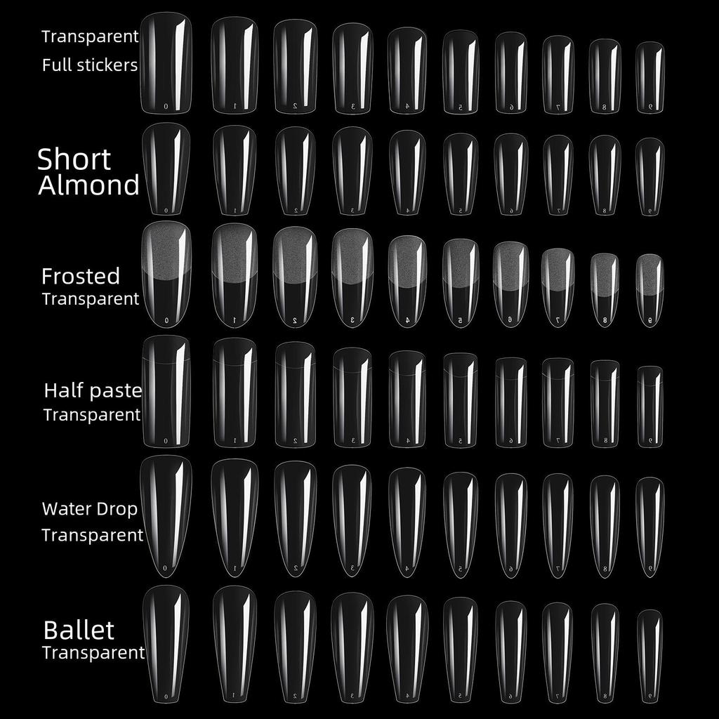 Ультратонкие бесшовные прозрачные накладные ногти - съемные накладные ногти с полной липкостью