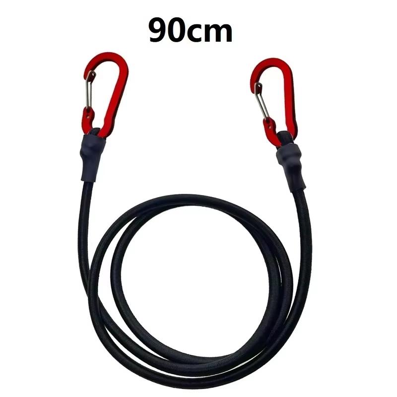 1Pcs Kayak Cycling Luggage Packing Ropes Heavy Duty Bungee Cord Elastic Tie Strap String Carabiner Hooks Camping Accessories