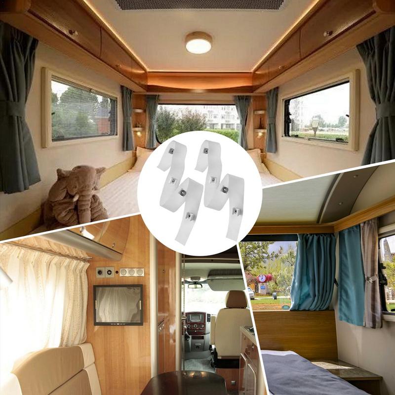 Скользящие ленты для штор для автодомов, прозрачные детали мебели для автодомов и фурнитура, скользящая лента для штор, 2 шт., фурнитура для оконного покрытия для использования с