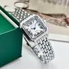 GREALY Женские квадратные водонепроницаемые кварцевые часы класса люкс с бриллиантовой инкрустацией