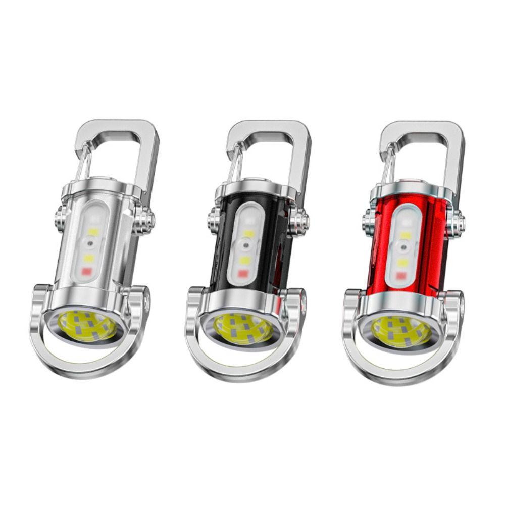 with Red&Blue Light Keychain Flashlights Mini Work Light Durable LED Torch for Searching Hiking