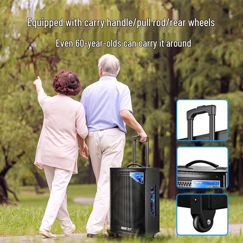 SAST High-Power Outdoor Karaoke Trolley Speaker CN plug (adapter included) (CN version)