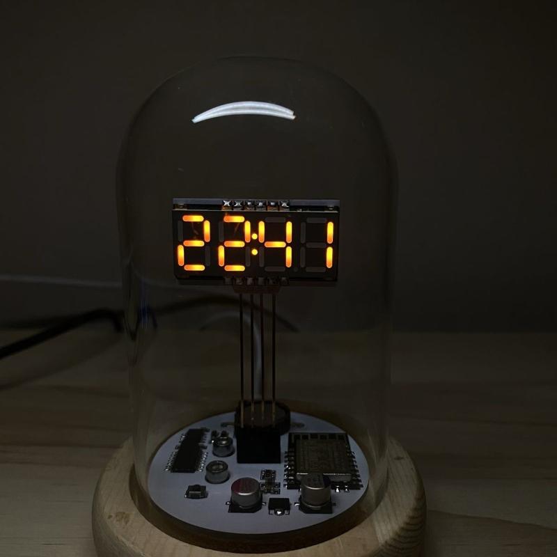 Ретро Настольные Часы Минималистичный Декор Цифровые Часы Гостиная Nixie Часы Прозрачные Wifi Настольные Часы Эстетичный Декор