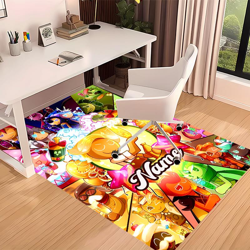 Custom personalization Cookie Run Print Area Rug - Soft, Washable Non-Slip Indoor Mat,Living Room,Home&Office Decorative Rug