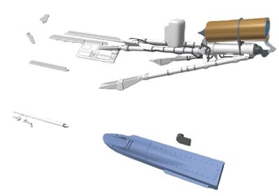 HMA 101 Сбрасыватель сброса пластиковый модельный комплект детали 732 1/72 F-2B Нет. (Самолет)