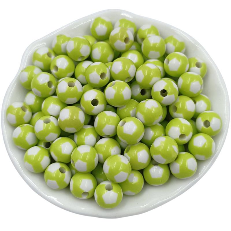 Акриловые бусины, бусины, акриловые бусины в виде футбола, бусины в виде футбола, 10 шт., карамельные цвета, россыпью, для изготовления ювелирных изделий, кулонов, модных ручных изделий