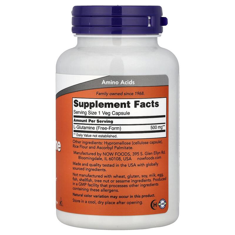 L-Glutamine, 500 mg, 120 Veg Capsules