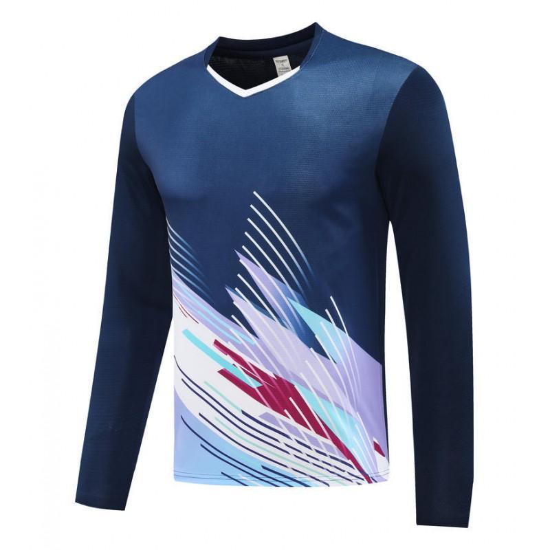 Long Sleeve Sports T-Shirt Women Men Kids Ping Pong Badminton Volleyball Training Competition Athletic Wear