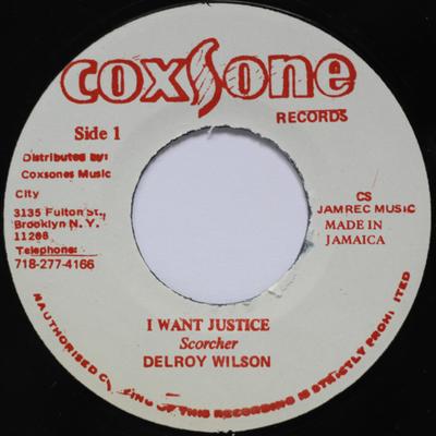 7-дюймовая пластинка DELROY WILSON - I Want Justice / Low Minded People FC6567 Coxsone Records Ямайка Регги, Ска и Даб Б/у
