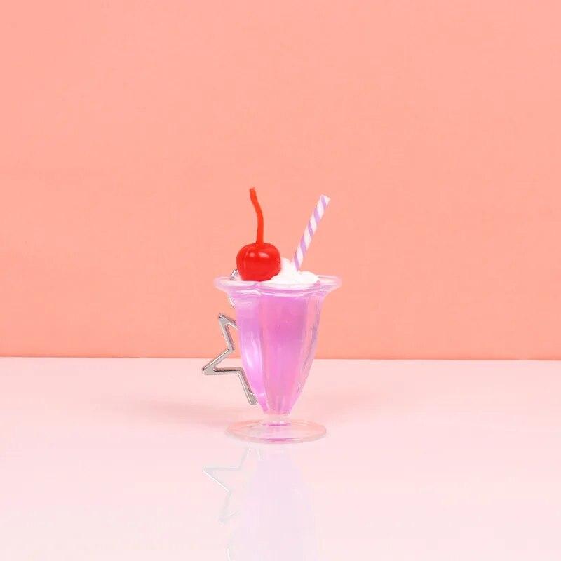 Cute Ice Cream Star Pendant Simulated Food, Fruit, Dessert, Cake Cup Pendant Bag, Pendant, Girl Gift