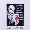 Skull Patch Punk Embroidered Patches For Clothing Stripe Badges Letters Patch Iron On Patches On Clothes DIY Hook Loop Stickers