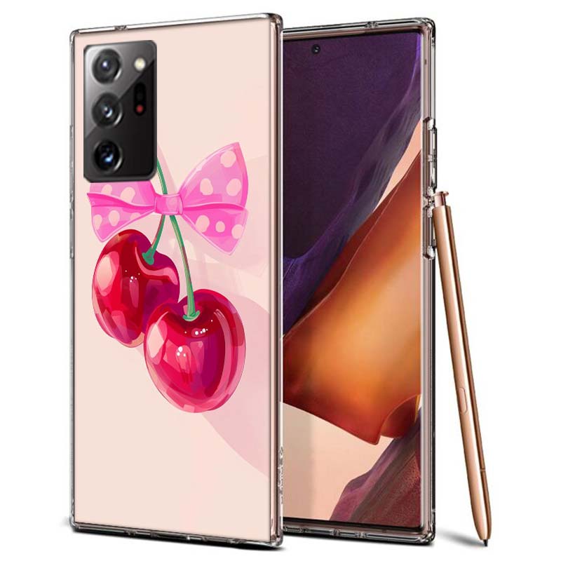Cherry Bow Phone Case for Samsung A55 A35 A25 A15 A07 A05S A16 A17 A26 A36 A37 A56 A57 Galaxy Note 20 10 A50S A71 A51 A31 A30 A2