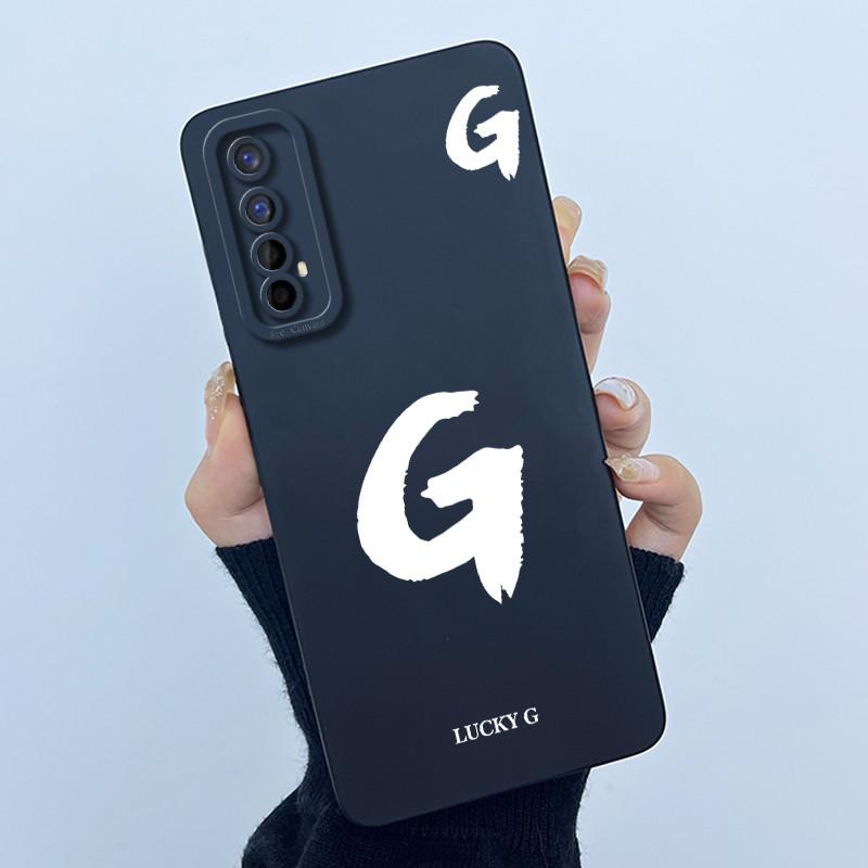 Для Realme 7 RMX2155 7 Pro RMX2170 Чехол Счастливой Начальной Буквой Мягкий Силиконовый Матовый Чехол для Телефона для Realme7 RMX2151 корпус