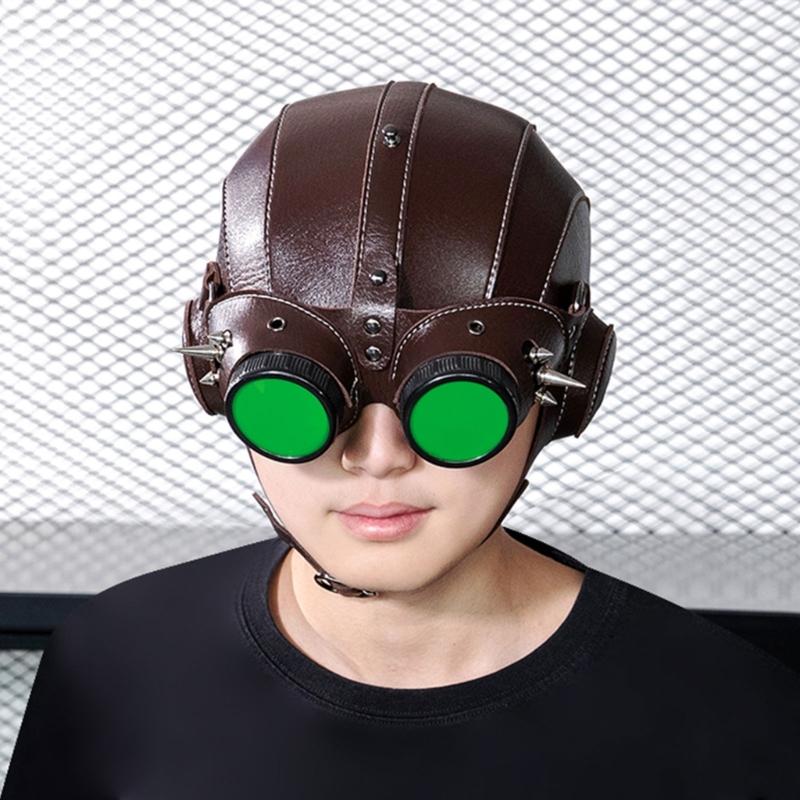 Средневековый Викингский Шлем Бронированный Регулируемая Маска из ПУ Кожи Для LARP Ренессансных Ярмарок Костюм для Ролевых Игр Аксессуар