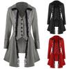 The Agesgoth Middle Vintage Steampunk Lapel Halloween Party Coat Jacket Long
