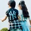 New MLB MONOGRAM Collection New York Yankees T Shirt SS25 Ivory White Kids' 7ATSMV453-50IVS