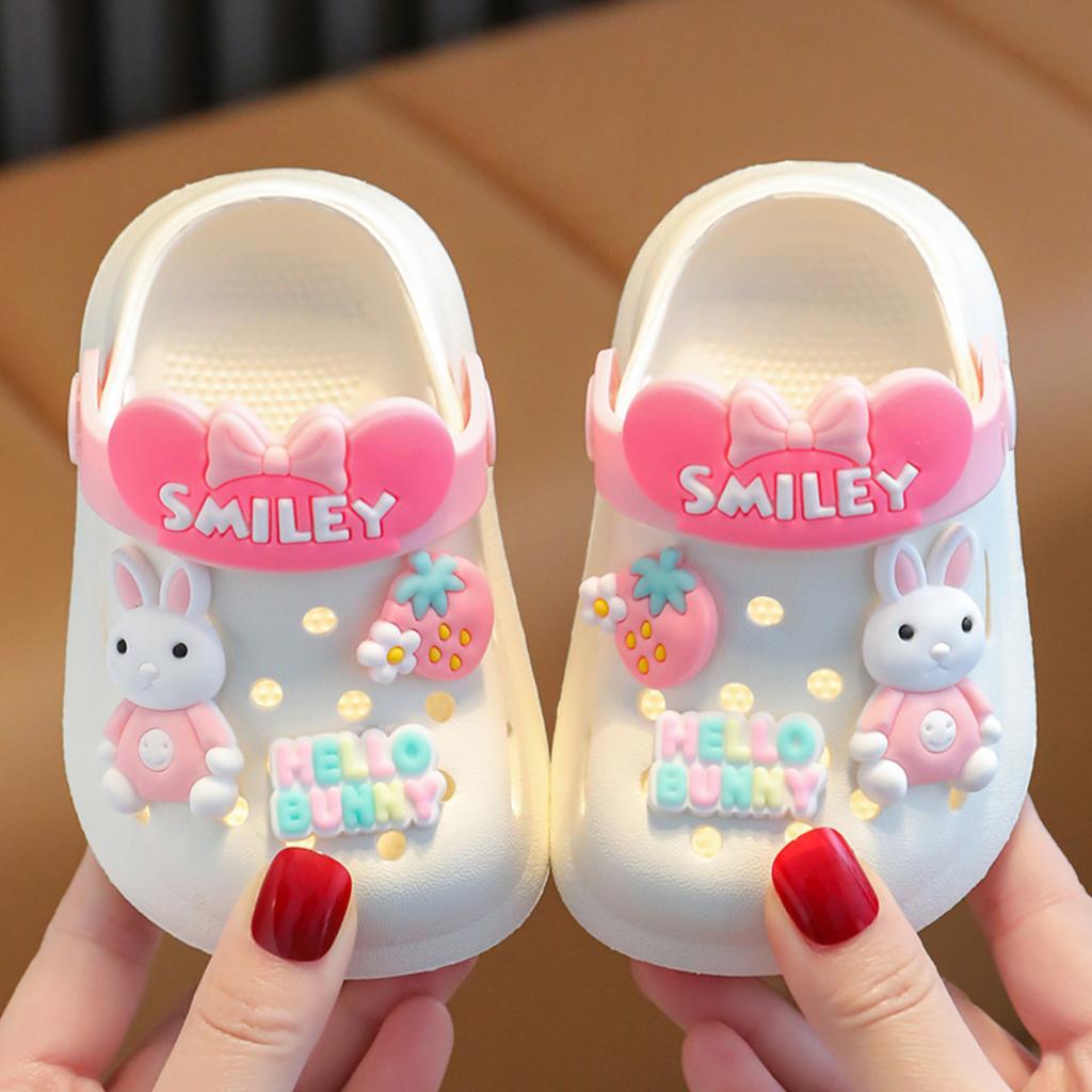 Children's Baotou Slippers Indoor Soft Bottom Non-slip Children Cave Shoes Summer Budding Toddler Beach Shoes Baby Sandals Slippers