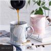 Simple and Creative Nordic Style Modern Gold Painted Marble Pattern Mug Water Cup Ceramic Coffee Cup Breakfast Cup