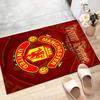 M-Manchester Design Area Rug Personalized Name- Non-Slip, Soft & Cozy Floor Mat for Living Room, Office - Indoor/Outdoor Carpet
