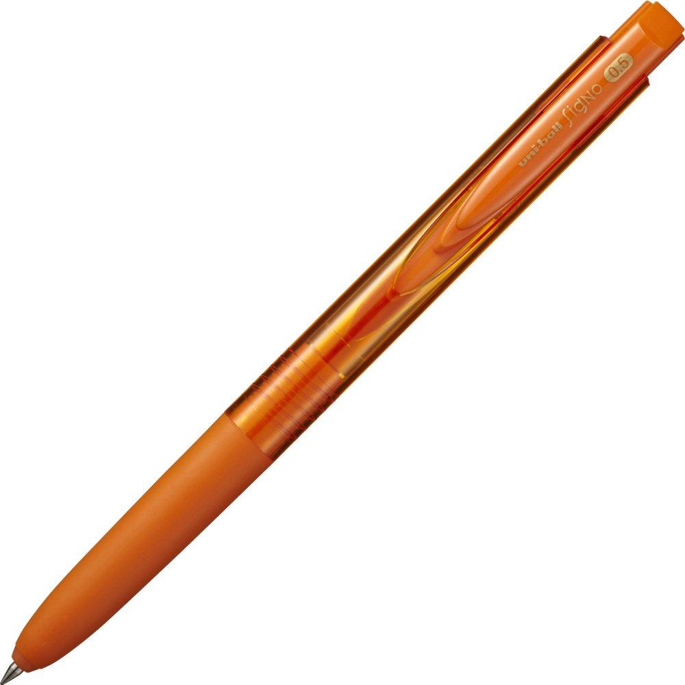 Mitsubishi Pencil Gel Ballpoint Signo RT1 10 Pen, 0.5mm, Orange, Pens, UMN15505.4