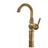 Antique Carved Bathroom Faucet Basin Faucets Brass Hot & Cold Bathroom Sink Faucet Deck Mounted Lavotory Faucet Mixer Water Tap