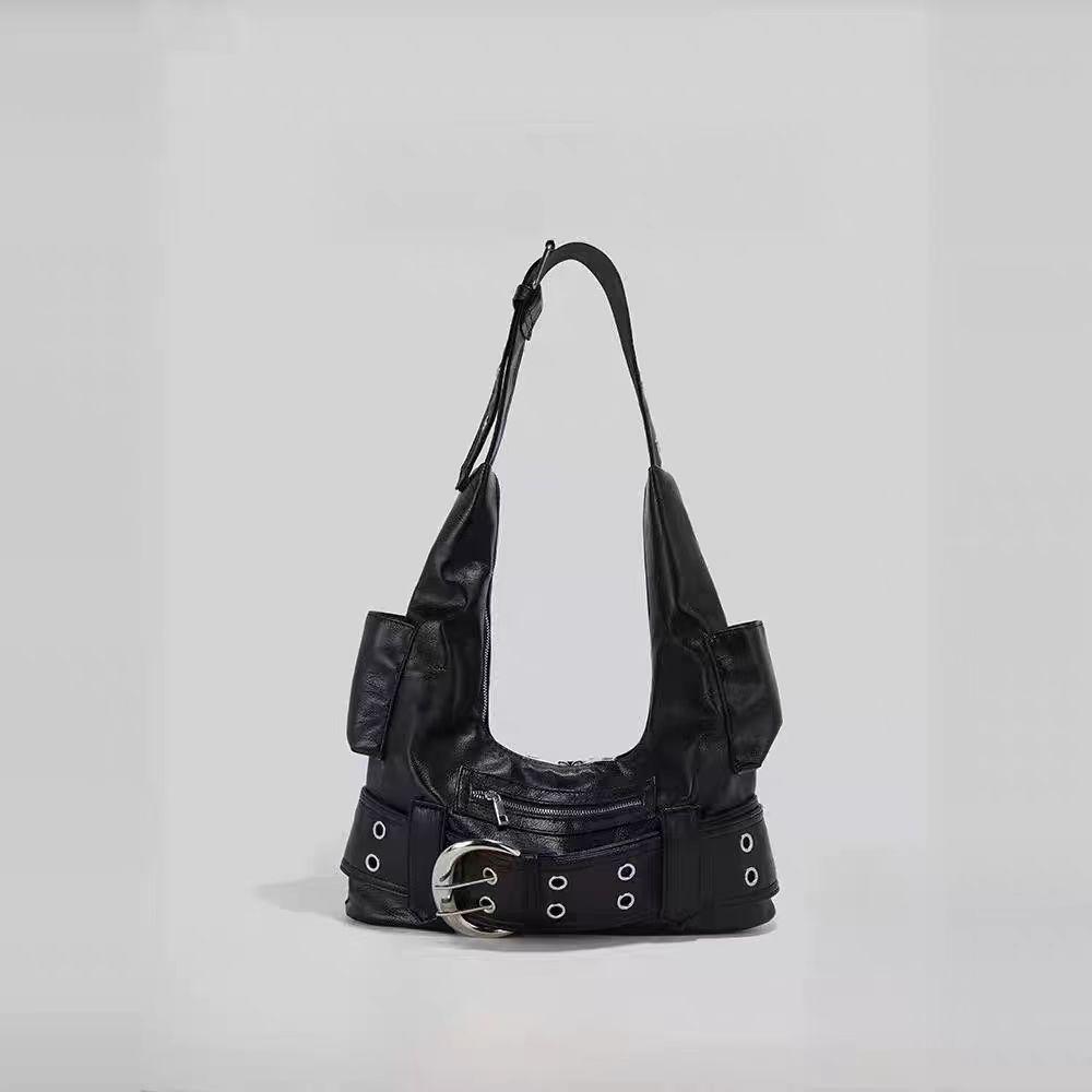 2024 Женская высококачественная сумка кроссбоди Y2K в байкерском стиле - Большая вместимость, нишевый дизайн