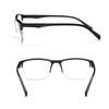 Trendy Unisex +75 To +400 Fashion Ultra Light Black Women Men Presbyopic Eyewear Reading Glasses with Strength Half Frame Far Sight Glasses