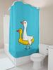 Милые круги для плавания в виде уток и шторки для душа с гусями - Водонепроницаемое и устойчивое к плесени украшение для ванной комнаты, приносящее веселый домашний стиль