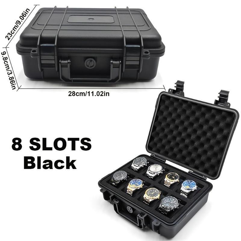 1 шт. Коробка для хранения часов, Материал PP, Вмещает 4/8 часов, Водонепроницаемая, Пыленепроницаемая, Отличный подарок на День святого Валентина/День отца/Рождество