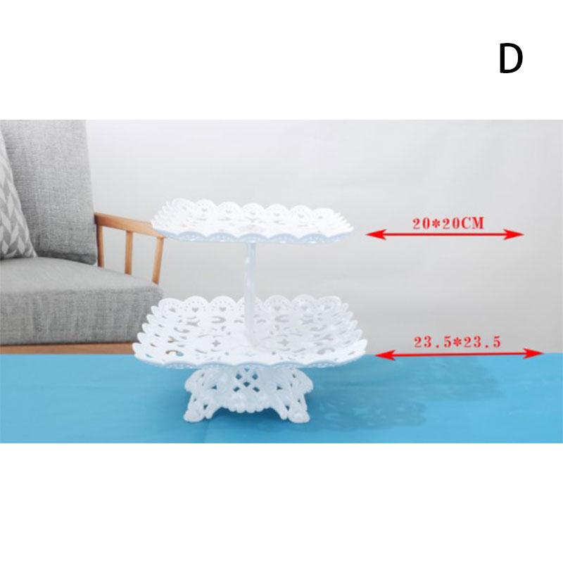 1/2Pcs Cake Stand Dishes Cupcake Snacks Plates Three-Layer Creative Fruit Basket