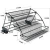 3 Tier Pull Down Cabinet Spice Rack Organizer,Metal  Shelf  Kitchen