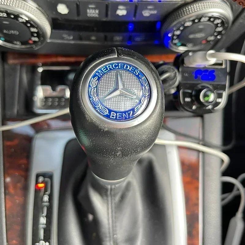 Car Gearbox Control Lever Sticker Shift Handle Decals Accessories For Mercedes Benz AMG W204 W205 W203 W211 W212 W213 W201 W210 uuu1
