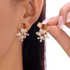 Christmas Tree, Snowflake, Snowman, Cowboy Boots, Bell, and Tassel Pendant Earrings with Ear Cuffs