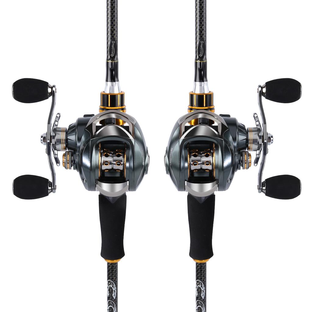 SOUGAYILANG Комбинированная удочка и катушка — кастинговая удочка с комплектом рыболовных катушек Baitcast