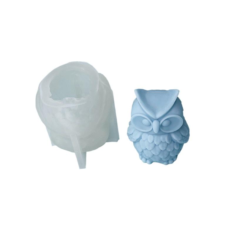 1 шт. Силиконовые формы для свечей в виде совы, 3D животное, для мыла, гипса, смолы, форма для литья, инструменты для выпечки торта, шоколада, льда, своими руками