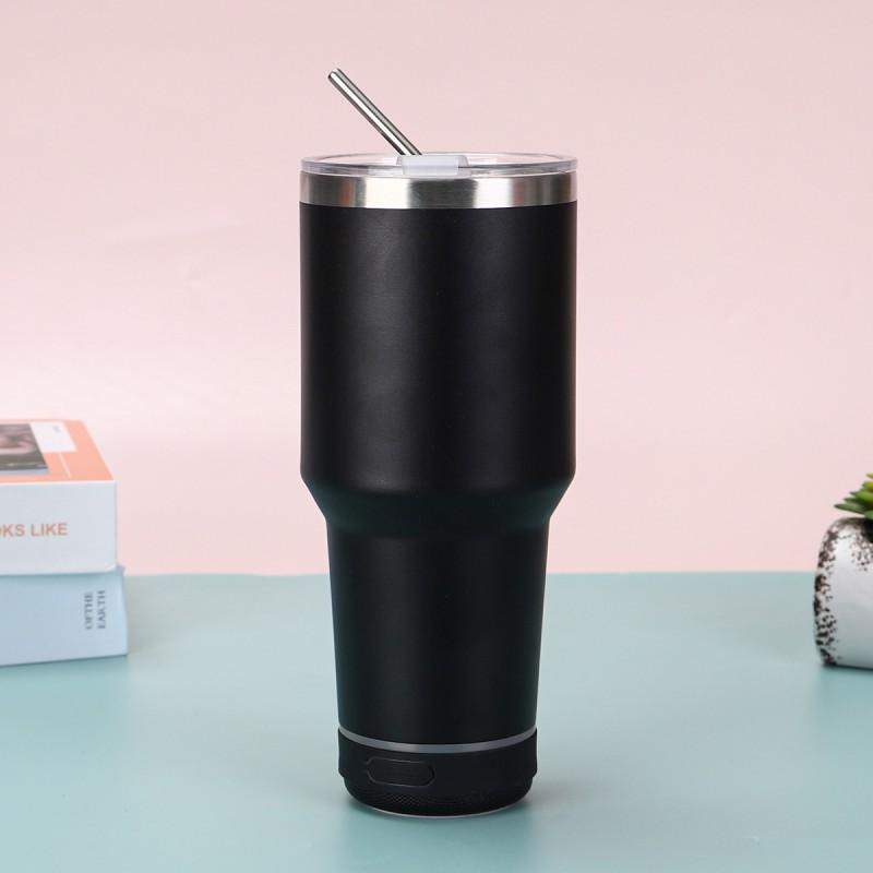 30oz Vacuum Insulated Stainless Steel Travel Mug With Straw Lid Car Office Outdoor Use
