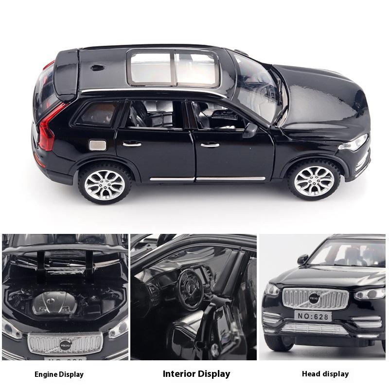 1:32 VOLVO XC90 внедорожник модель автомобиля литой металлический модель звук и свет инерционный механизм игрушка коллекционные украшения для детей игрушки