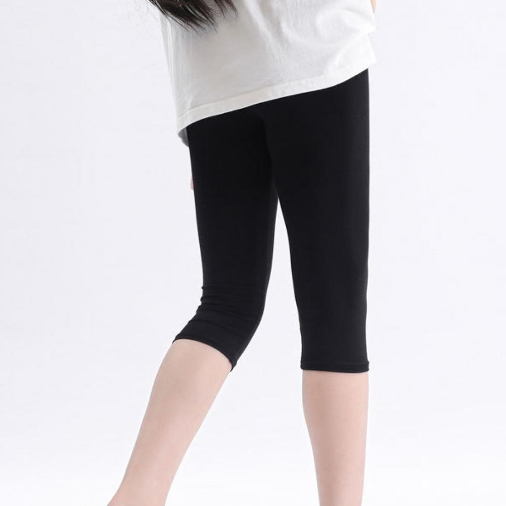 Защитные штаны для девочек, однотонные эластичные детские шорты