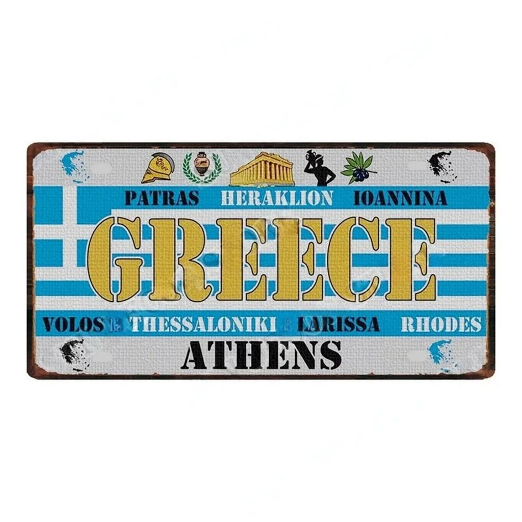 Chile Finland Iceland Flag Metal Signs Vintage Plaque Auto License Plate Embossed Tag Garage Bars Pubs Clubs Home Wall Decor