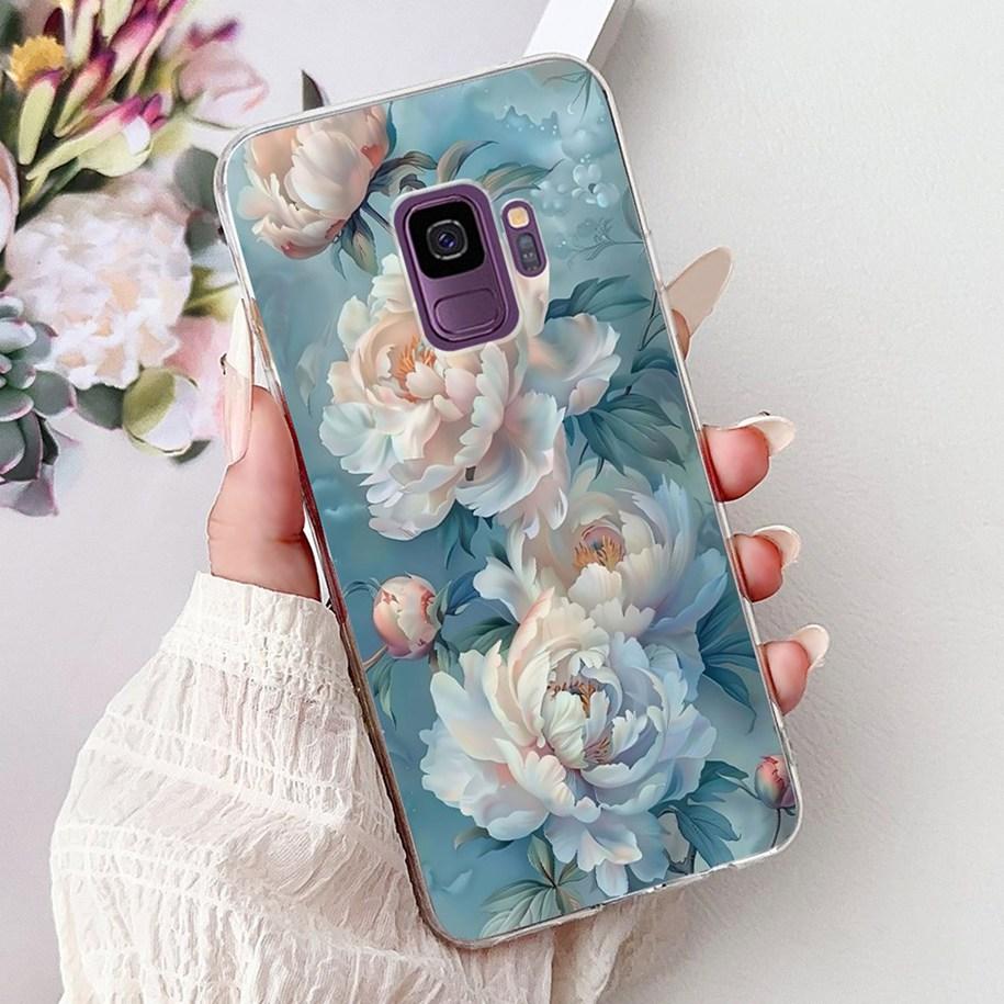 Чехол для Samsung Galaxy S9 SM-G960F Чехол Модный Цветок Мягкий Тонкий Задняя Крышка Для Samsung S9 Plus S 9 GalaxyS9 S9+ SM-G965F Capa