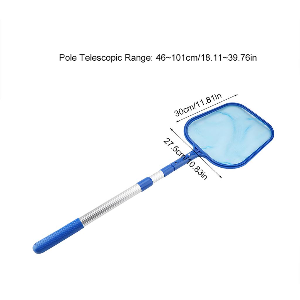 Сетка для очистки листьев в бассейне с телескопической штангой и инструментом для очистки пруда (3*35см)