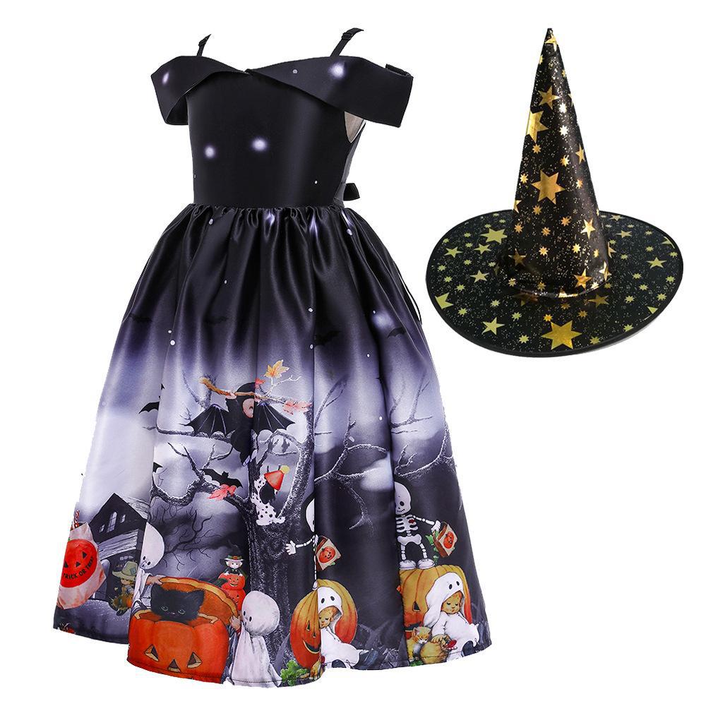 Новое платье на Хэллоуин для маленьких девочек, платье для крещения, черное кружевное платье принцессы для крещения младенцев, день рождения, свадьба, одежда для малышей, От 3 до 12 лет