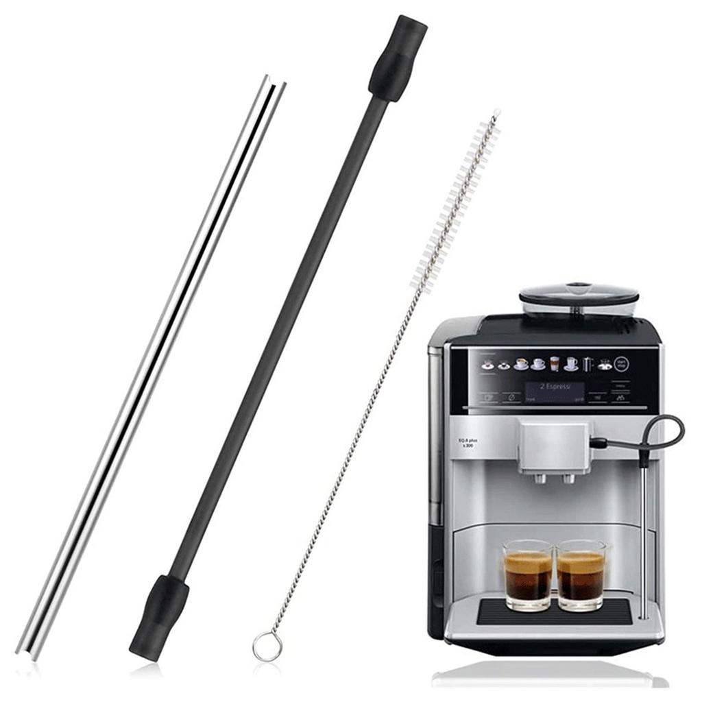 Металлический набор молочных трубок Запасные шланги Молочный шланг Набор аксессуаров для чистки Кофейная посуда Отлично подходит для автоматических кофемашин