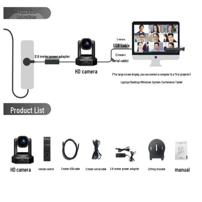 Lenovo USB-веб-камера Thinkplus YT-HD18A-20 1080p (Китайская версия)