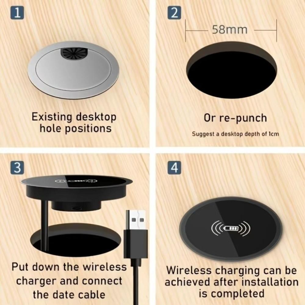 15W Fast Wireless Charger Pad Fast Charging Inductive Charging Base Desktop Wireless Charger