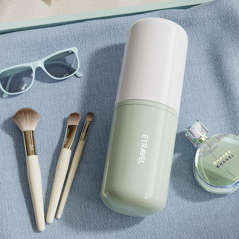 ETRAVEL Portable Travel Toothbrush & Toothpaste Set with Storage Cup for Business Trips