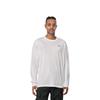 Under Armour Solid Logo Crew Neck Casual Long Sleeve T-Shirt Men Tops White 1382584-100