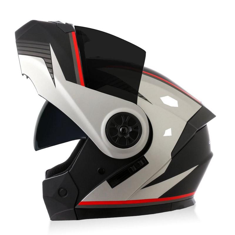 Modular Flip-Up Motorcycle Helmet With Dual Visors All-Season Riding Street Touring Commuting